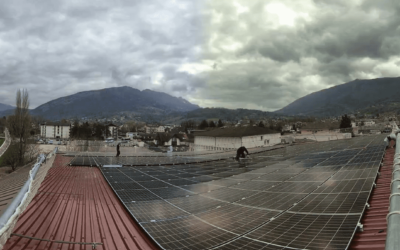 Intégration photovoltaïque sur bac acier Solabac au gymnase de Saint-Jorioz